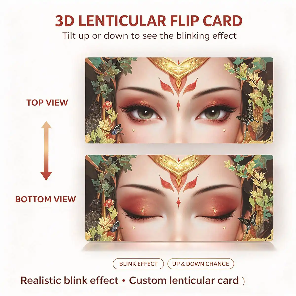3D Lenticular Flip Blink Card